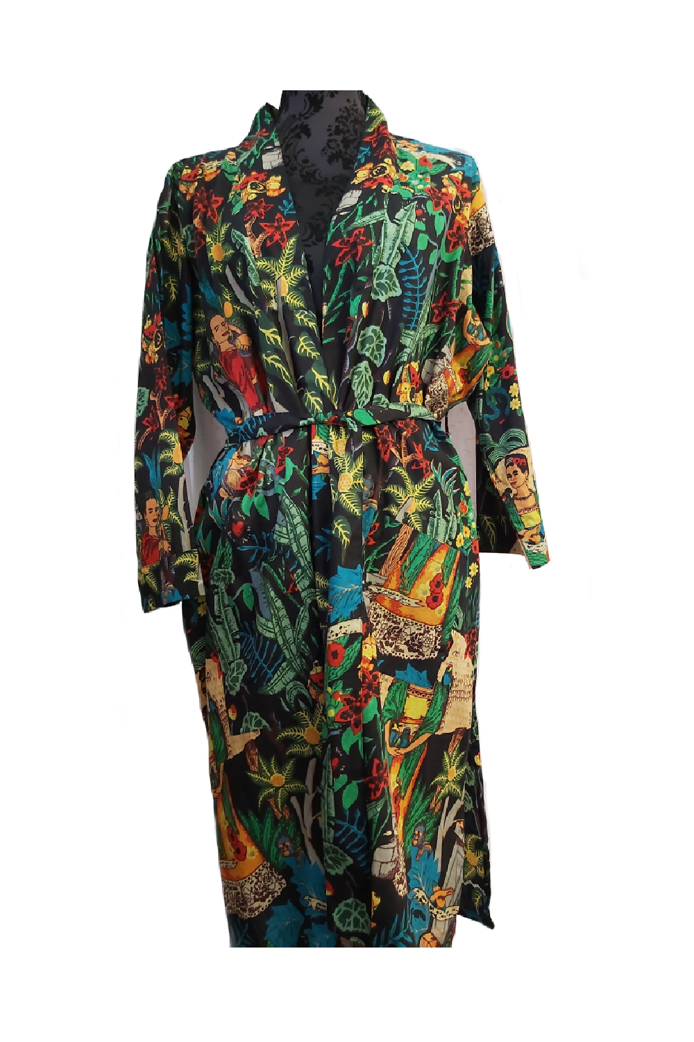 Frida Kahlo Cotton Robes - Black ...